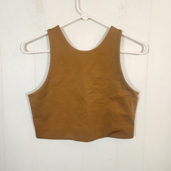 Girlfriend Collective Paloma Bra High Waist Legging Set Size Large In Saddle - Picture 11 of 16